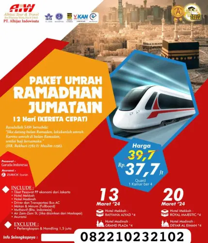 Umroh Bulan Ramadhan 12 Hari