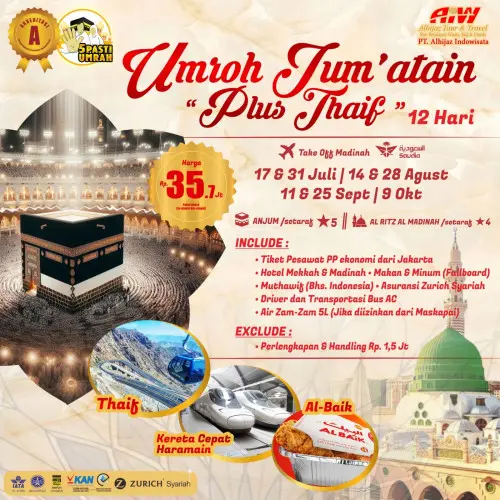 Umroh Plus Thaif 12 Hari